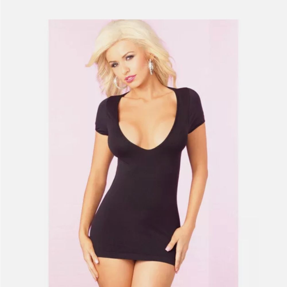 Pink Lipstick - Party in the Back Mini Dress - Black